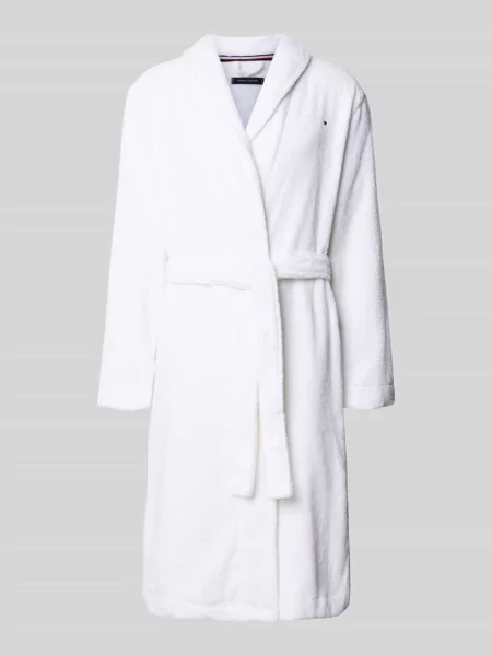 Szlafrok o kroju regular fit z czystej bawełny Tommy Hilfiger biały