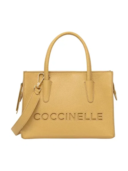 Coccinelle torebka crossbody skórzana żółta