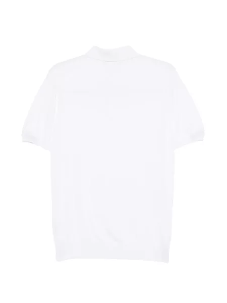 Scurt tricou polo Kiton alb