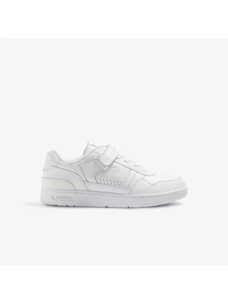 Lacoste Skórzane Buty Sportowe Z Zapięciem Na Rzep T-Clip białe