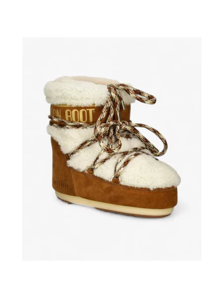 Śniegowce Moon Boot Icon Low Shearling whisky/off white brązowe