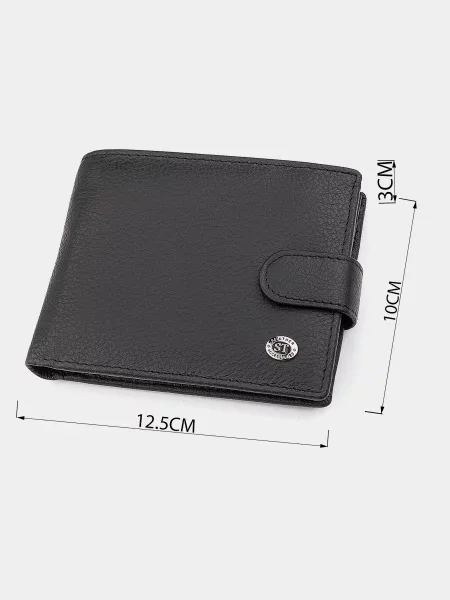Кожаный кошелек St Leather Accessories черный