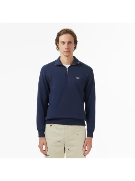 Lacoste Bluza Half Zip Classic Fit granatowa