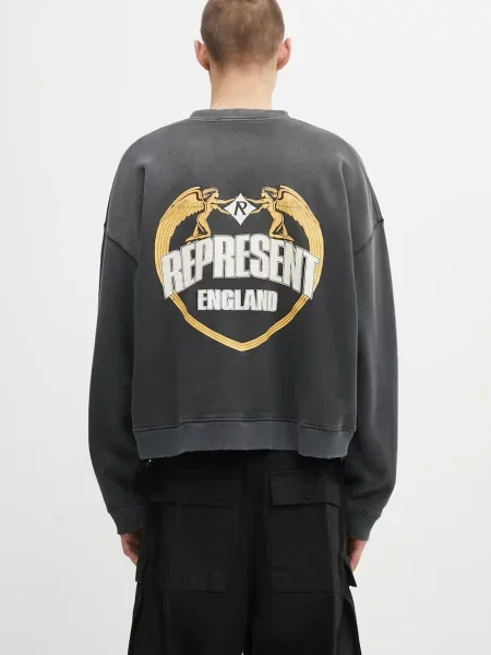 Dukserica Represent Angel Border s tiskom crna