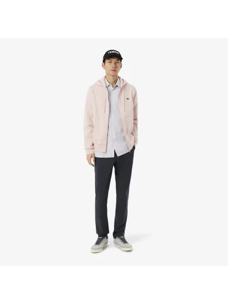 Lacoste Koszula Slim Fit W Paski Z Elastycznej Popeliny biały