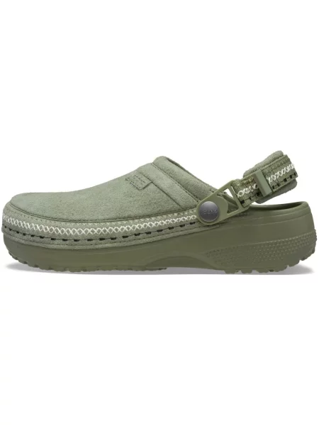 Szarvasbőr félcipő Crocs zöld