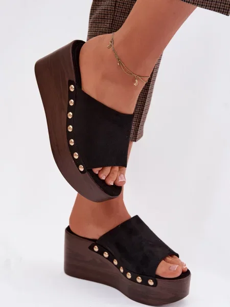 Sandály Boto na platformě černé