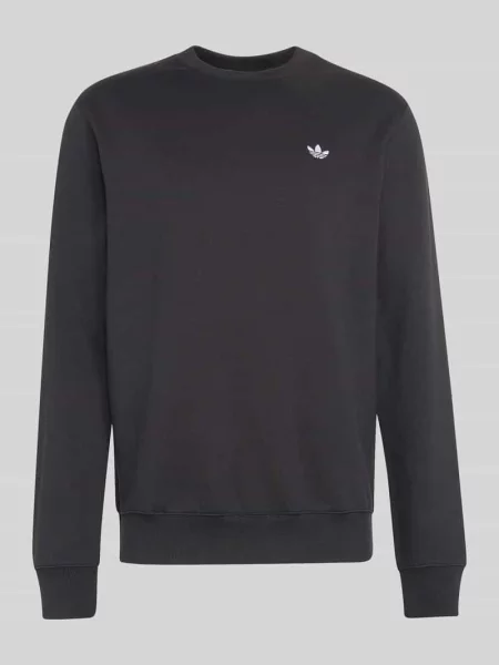 Bluza o kroju regular fit z mieszanki bawełny z wyhaftowanym logo Adidas Originals czarna