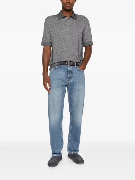 Tricou polo Zegna albastru