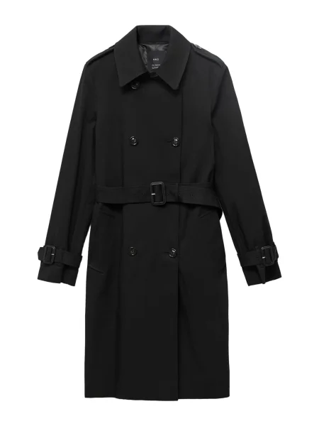 MANGO Palton de primăvară-toamnă POLANA' negru