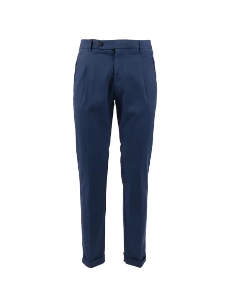 Pantaloni plisați Berwich albastru