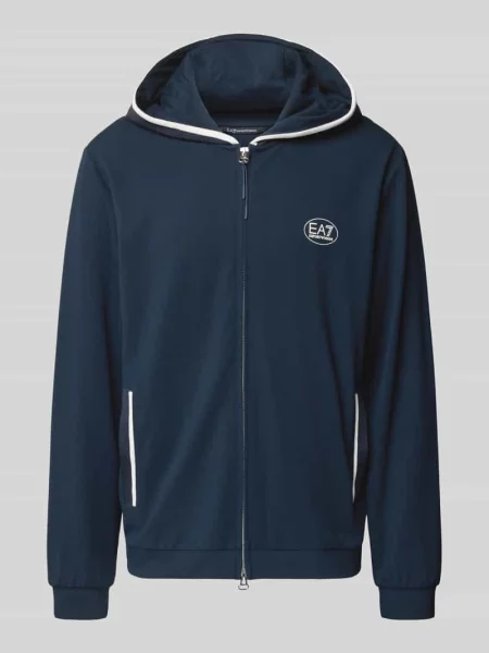 Bluza rozpinana z logo i zamkiem błyskawicznym dwustronnym Ea7 Emporio Armani