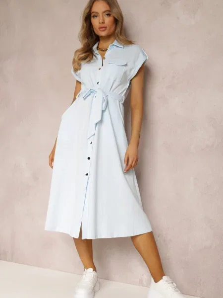 Rochie Cămașă Bleumarin Eiditrite albastru