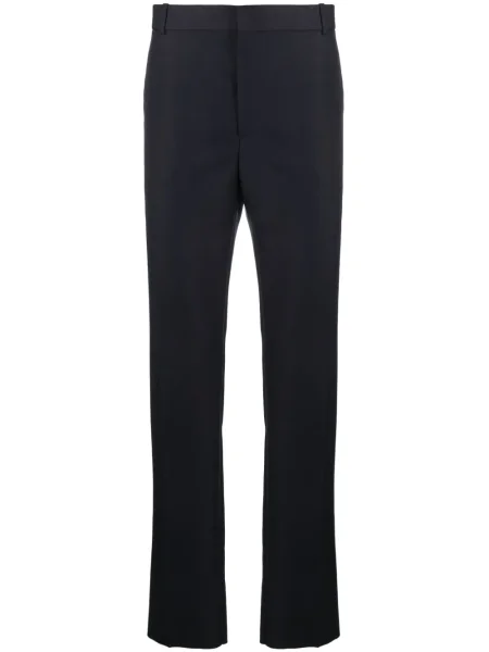Pantaloni Alexander Mcqueen de lână albastru