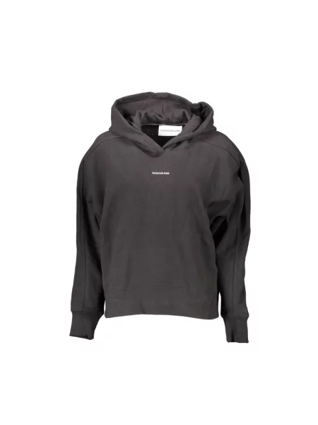 Bluza z kapturem Calvin Klein z kapturem czarna