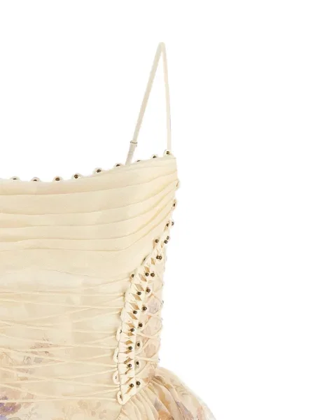 Rochie mini Zimmermann cu model floral cu imagine