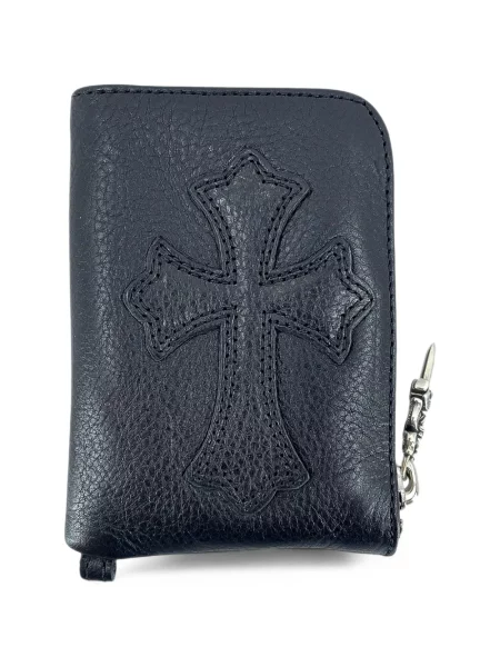 Portofel Chrome Hearts cu motiv cu inimi negru
