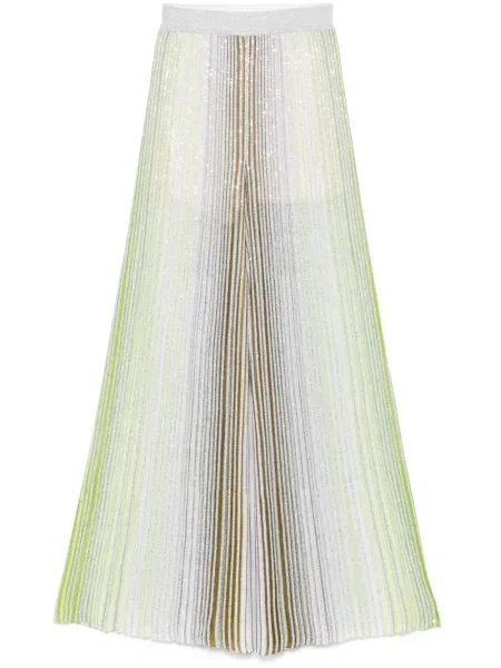 Pantaloni Missoni cu dungi verde