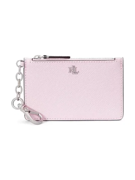 Usnjena denarnica Lauren Ralph Lauren roza