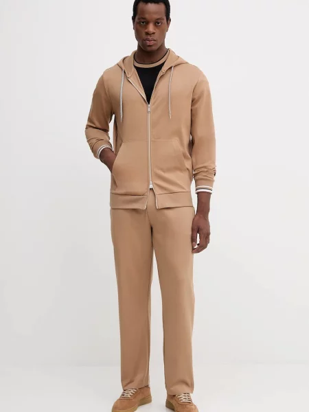 Спортивні штани BOSS однотонні зелений