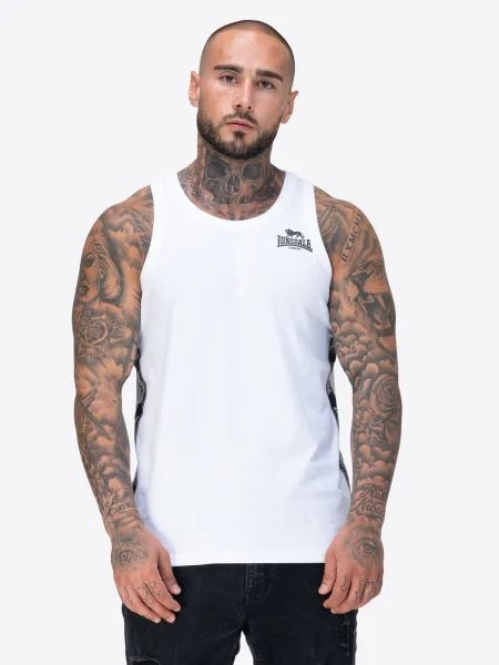 LONSDALE Tricou CLOUSTA negru alb
