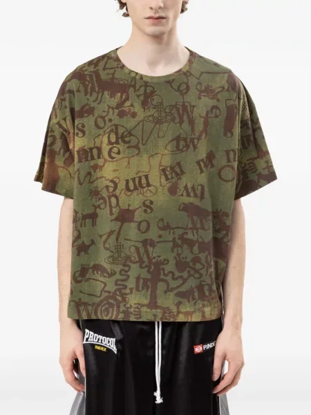 Tricou Vivienne Westwood cu imagine verde