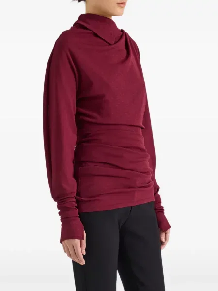 Top Proenza Schouler din jerseu roșu