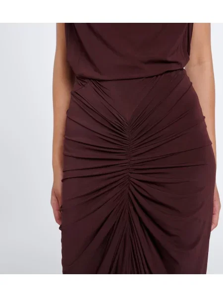 Rochie Rick Owens cu volane din jerseu