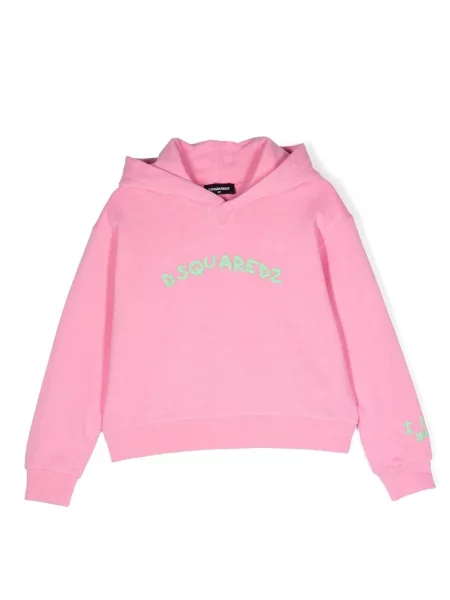 Bluza z kapturem dziecięca Dsquared2 różowa