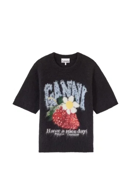Scurt pulover Ganni negru