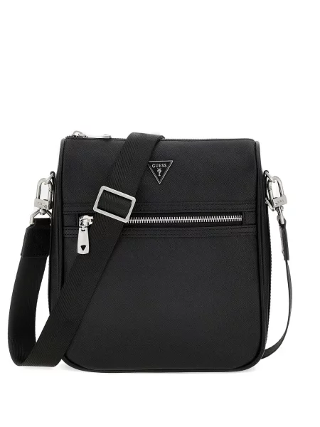 Geantă crossbody Guess cu autograf negru