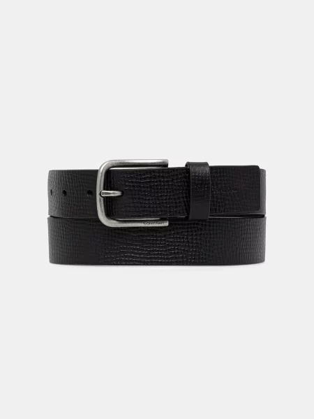 Calvin Klein pásek pánský kožený černý