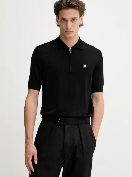 HUGO tricou polo uni negru