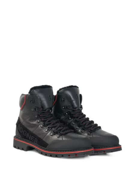 Botine Bogner cu șireturi din dantelă negru