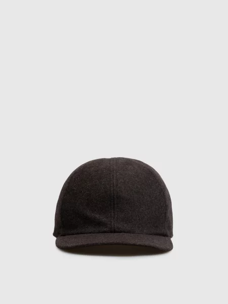 Темно-коричнева кепка з вовни Doriani Cashmere коричнева