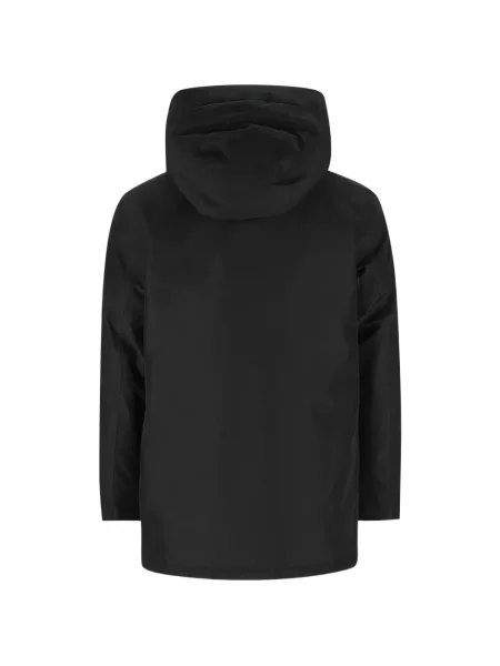 Palton Woolrich cu glugă negru