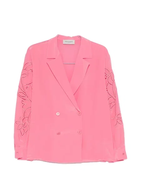 Marynarka Ermanno Firenze dwurzędowa różowa