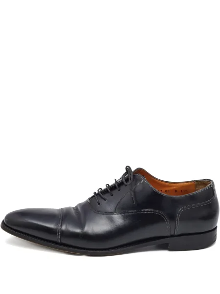Oxford Santoni din piele negru