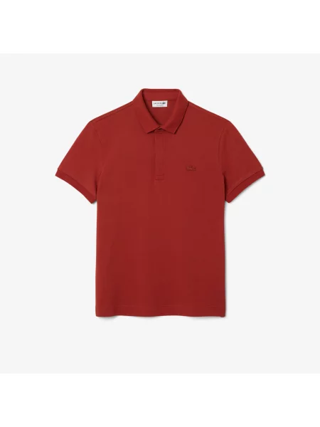 Lacoste Koszulka Polo Paris Stretch Piqué Regular Fit brązowa