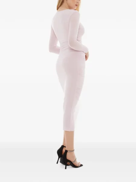 Lung rochie midi Tessitura Body Couture roz