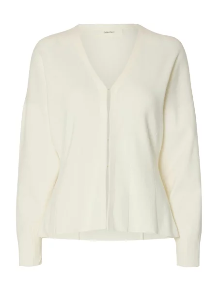 SELECTED Geacă tricotată SLFANEMONE ecru