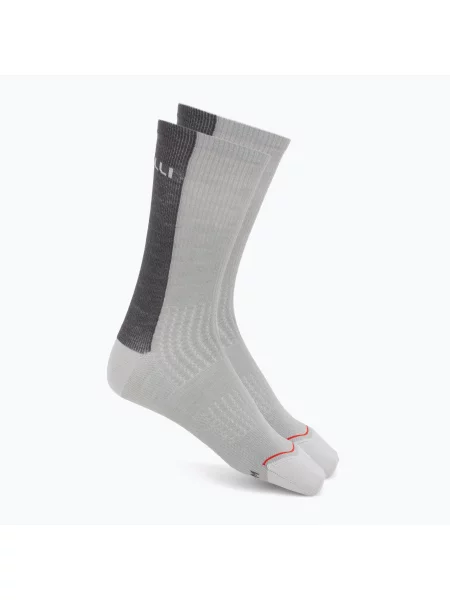 Șosete pentru bărbați Castelli Castelli Logo 18 Merino Sock silver gray/dark gray gri