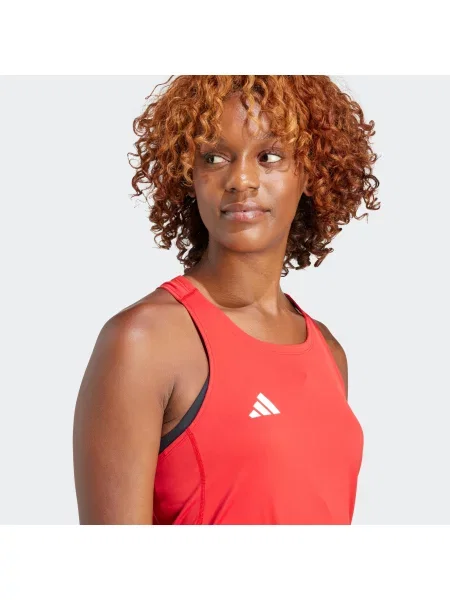 ADIDAS PERFORMANCE Športový top Adizero Essentials červená biela