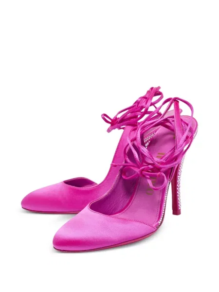 Pantofi cu toc The Attico cu bretele roz