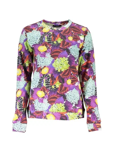 Pulover Cavalli Class cu model floral cu imagine violet