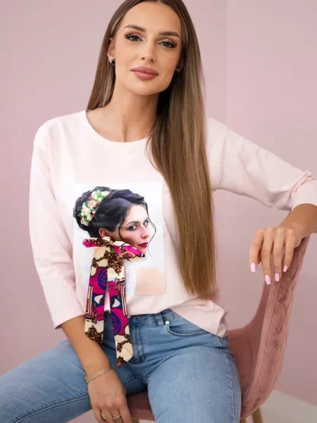 Koszulka Kesi z kokardką biała