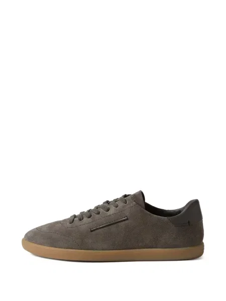 Sneakerși Zegna cu șireturi din piele de căprioară gri