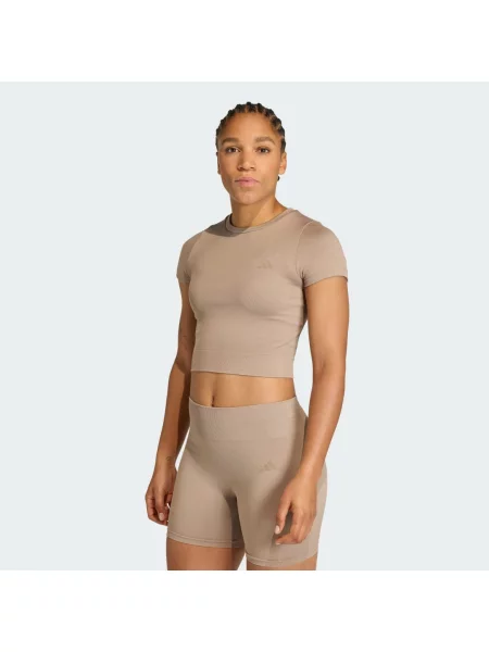 ADIDAS PERFORMANCE Funkční tričko Essentials cappuccino hnědé