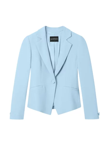 Marynarka Emporio Armani z krepy niebieska