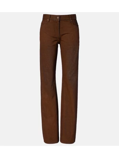 Proste jeansy Calvin Klein Collection brązowe